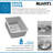 Ruvati Undermount Bar Prep Kitchen Sink 16 Gauge Stainless Steel Single Bowl-101378111