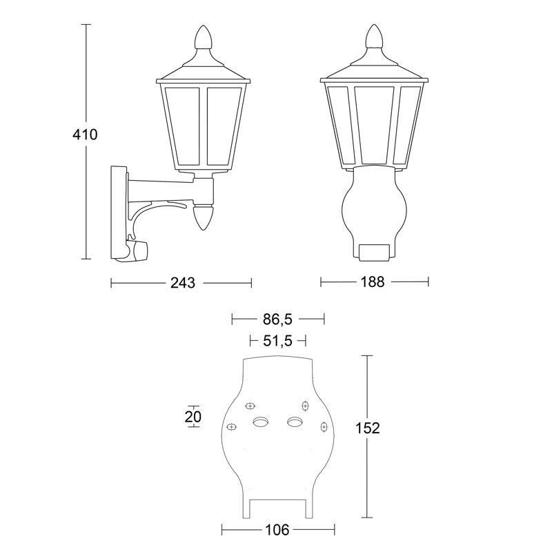Steineloutdoor Wall Light L 12 S 180 Motion Detector Up To 10 M Range Robust Weatherproof Aluminium Outdoor Light