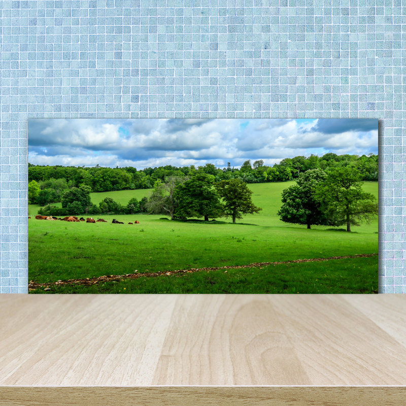 Lorelay 50cm W x 100cm L Glass Peel and Stick Panel