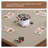 34.65"Brown Square Multifunctional Poker & Dining Table