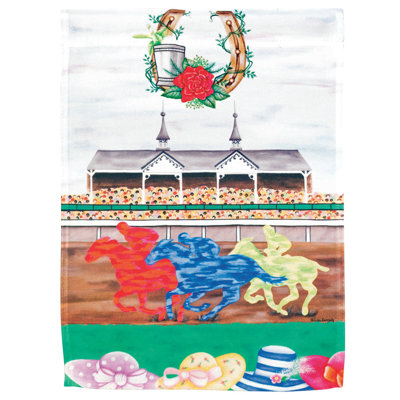 Drapeau de jardin en polyester Derby Day