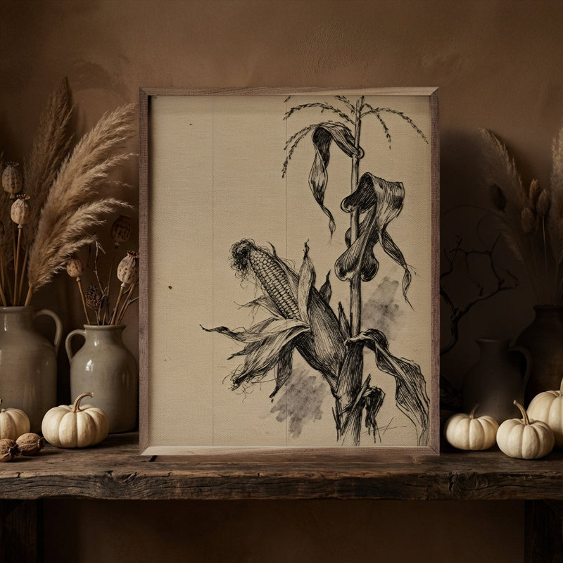 Corn Stalk, 10" H x 8" W
