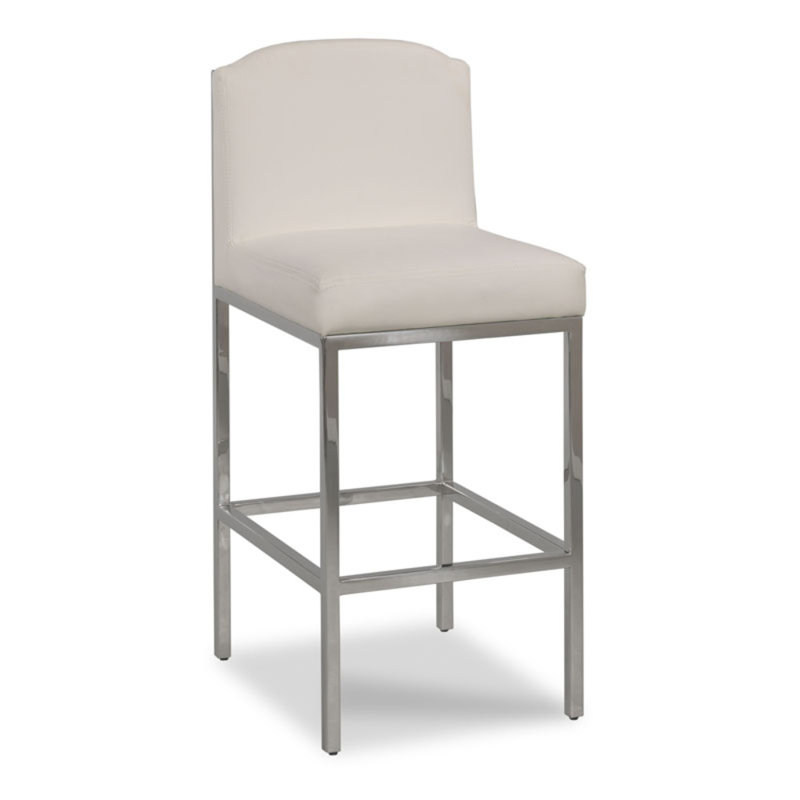 Venice Stool, Bar Stool (30.5" Seat Height), Silver