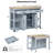 47 Inch Extendable Kitchen Island With Dining Table, Storage, And Power Outlet, Rubber Wood Veneer, Ideal For Small Spaces And Modern Kitchens-16598871
