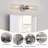 Vanity Light Fixture With Clear Glass Shades, 2-Light Bathroom Sconce Wall Lamp For Mirror, E26 Base Compatible-562219681