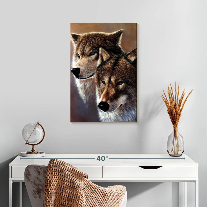 Brampt Fearless Wolves, 24" H x 16" W