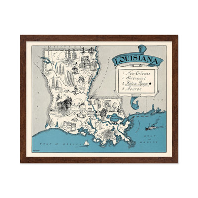 Carte illustrée de la Louisiane