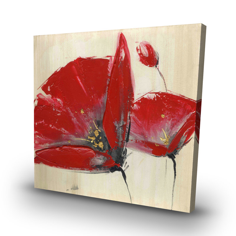 Three flowers - 32"x32" art on canvas