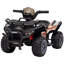 Quad classique noir alimenté par batterie avec musique pour les tout-petits, cadre en acier et 4 roues résistantes à l'usure