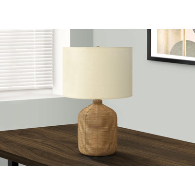 Lighting, 23"H, Table Lamp, Rattan, Shade, Modern