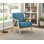 Mobilier de bureau en bois d'hévéa rembourré et rembourré de 1 pièce Modern Home Furniture