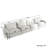 4-Piece Upholstered Modular Linen Fabric Sectional Sofa-124608909
