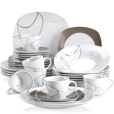  30 Piece Dinnerware Set, Service for 6
