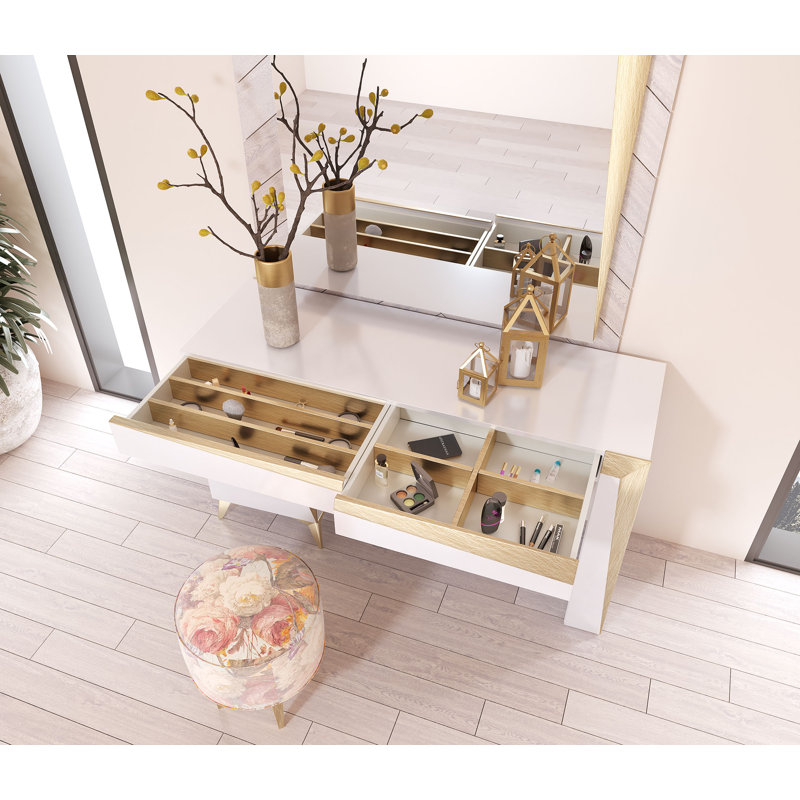 Antonietto Dressing Table with Mirror