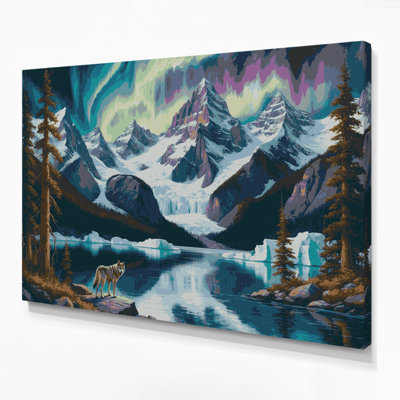Art mural sur toile bleue «USA State Alaska»