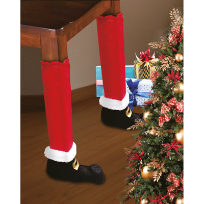 Chair Legs Santas Boots Stocking Set