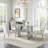 63" Dining Table With Glass Top And Double Pedestal Metal Base-102095472
