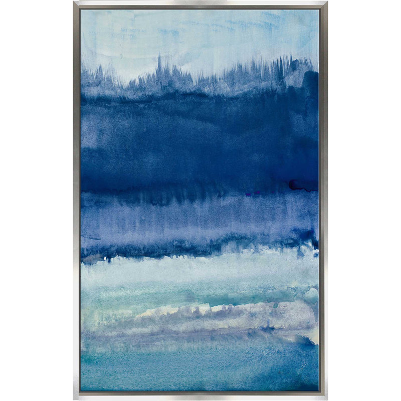«Blue on Blue II», reproduction d'art sur toile encadrée, H 33,5 po x l 21,5 po x P 2 po