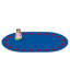 Tapis ovale KidCarpet.com avec bordure étoilée, 229 x 366 cm-10330183