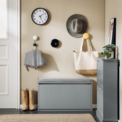 Boehm Polyester Upholstered Storage Bench