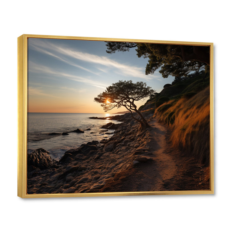 Golden Sands A hypnotisant, impression sur toile, H 30 po x l 40 po x P 1,5 po, Cadre flottant doré