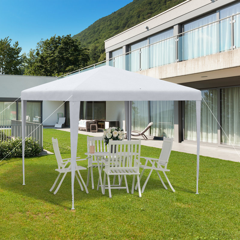 Arvell 2.7m x 2.7m Garden Gazebo, Marquee Party Tent, White