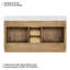 Meuble-lavabo double Eris 60 avec comptoir