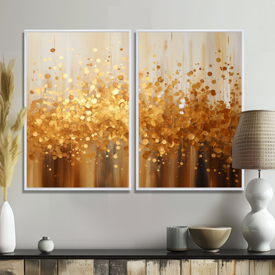 Golden Radiance II - ensemble d'art mural jaune de 2