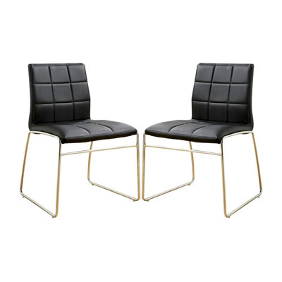 Chaises d'appoint rembourrées en similicuir