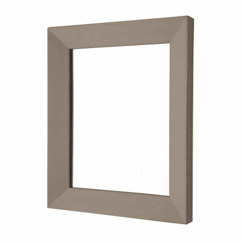 Miroir de salle de bain / meuble-lavabo biseauté moderne et contemporain Portola, 26 po x 22 po, Terre