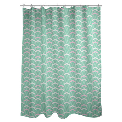 Rideau de douche simple à chevrons