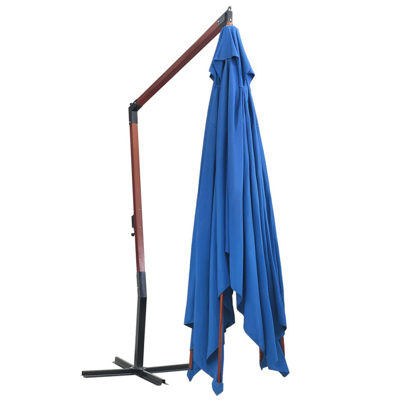 Parasol en porte-à-faux avec système Pully, Blue
