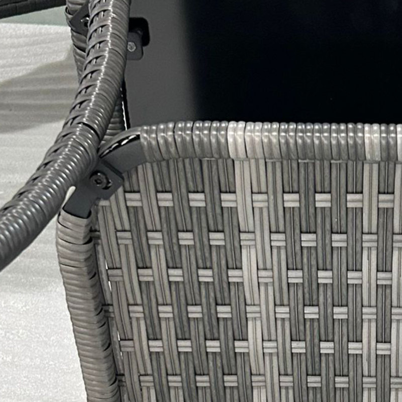 Outsunny Rattan Side Table （Only Include Table), Gray