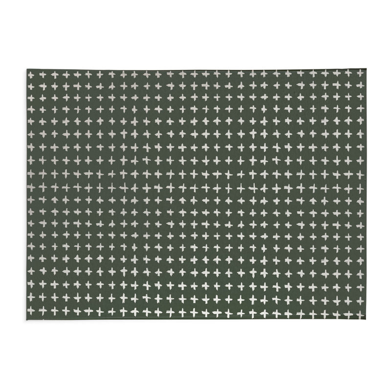 Checkered Activity Mat, Rectangle 5' x 7', Chimichurri/Green