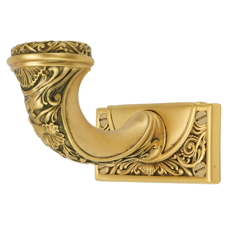 GEORGETOWN LARGE HOOK; BURNISHED BRASS FINISH, Museum Gold
