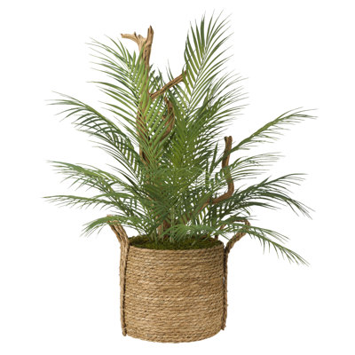 34'' Faux Plant in Wicker/Rattan Basket