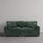 2 - Piece Upholstered Green Faux Rabbit Fur Flannel Reversible Modular Sofa Living Room Sectional Couch with Pillows-1149094595