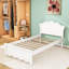 Wood Platform Bed with Headboard and Legs-1887252077