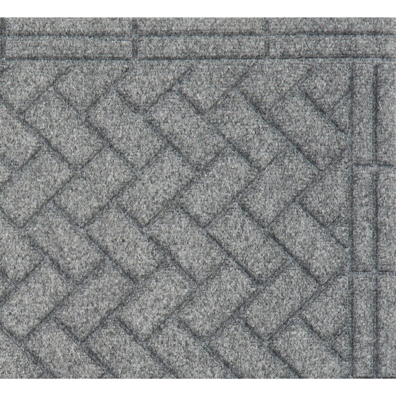 Fain Non-Slip Geometric Doormat, 24" x 36", Walnut