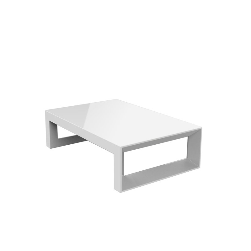 Frame Plastic Coffee Table, 31.5" W x 47.25" L x 13.75" H, White