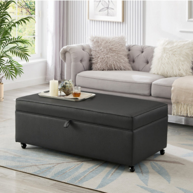 Modern Large Comfortable Storage Sofa Chair with Wheels Bench, Entryway Bench