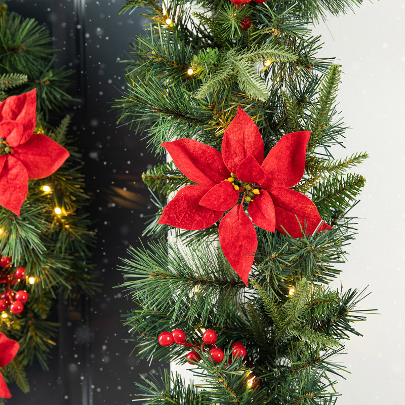 Guirlande de Noël de 2 pi avec 70 lumières chaudes et minuterie Soperton