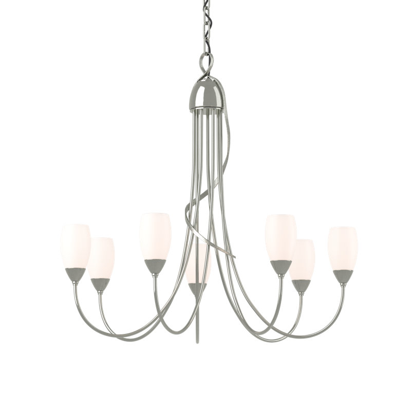 Flora 7 - Light Shaded Classic/Traditional Chandelier, Sterling