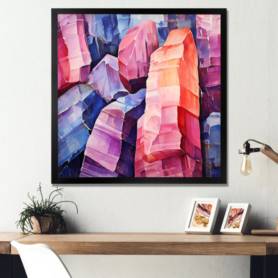 Purple And Pink Healing Stone - Spiritual Stone Wall Art