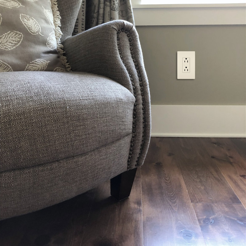 Legrand Radiant 15 Amp Decorator Duplex Receptacle Outlet, Black