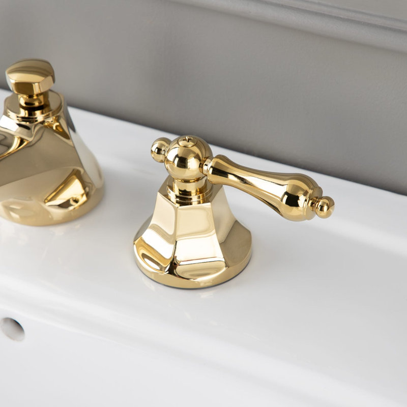 Widespread 2-handle Bathroom Faucet, Polished Brass