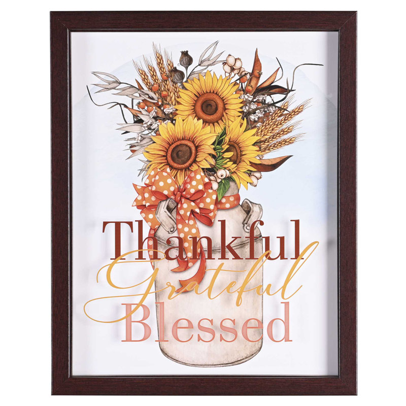 Encadré WallArt Thankful Grateful Blessed