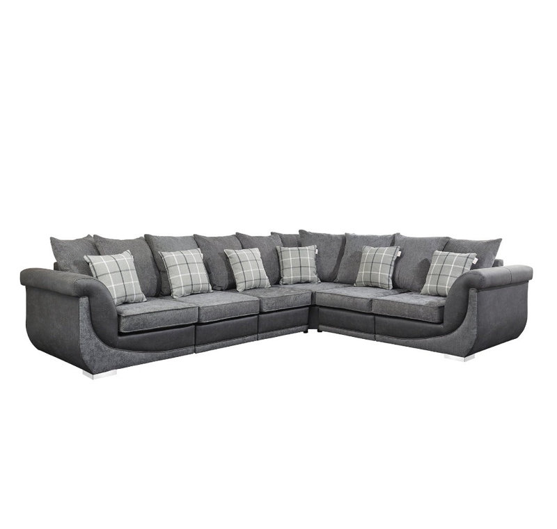 Balmoral 7 Seater Large Corner Sofa, 27.95" H x 123.62" W x 123.62" D