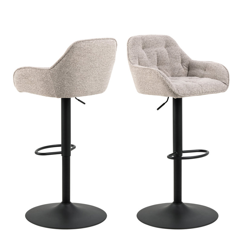 Washingtonville Upholstered Adjustable Height Counter Stool, Monza Beige