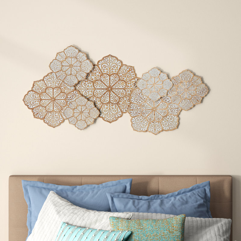 Boho Abstract Wall Decor on Solid Wood